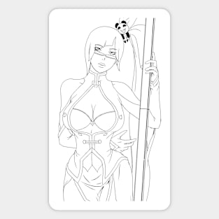 Litchi line art Magnet